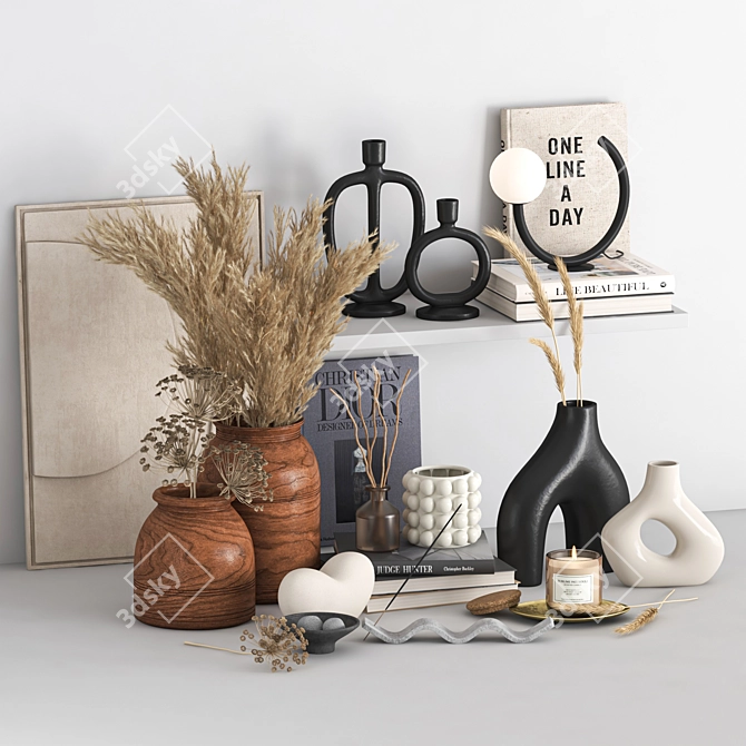 H&M Decorative Set-06: Stylish and Versatile Décor 3D model image 2