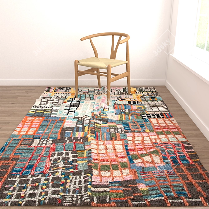 Versatile Rug Set - 8 Designs for All Angles 3D model image 5