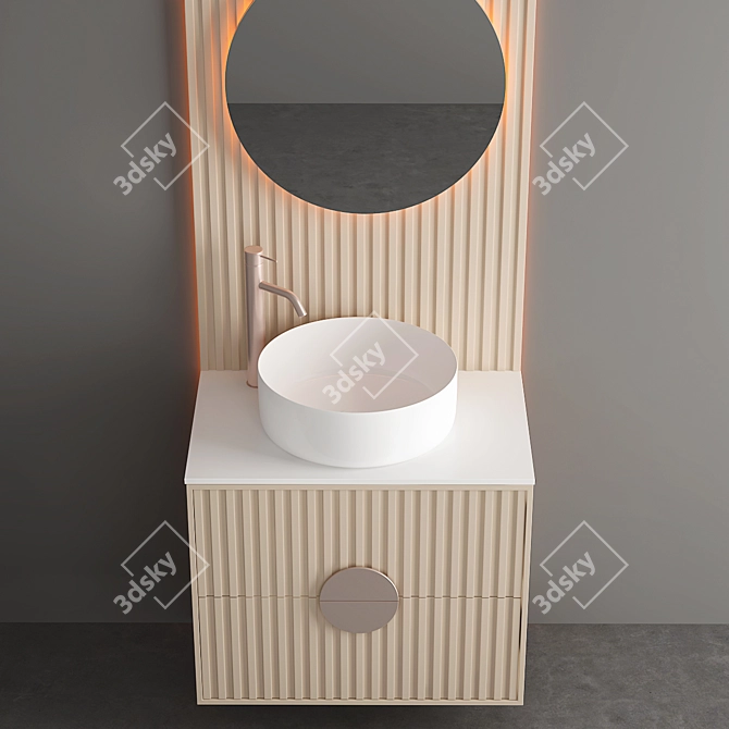 Contemporary Bathroom Storage | 750mm Width 3D model image 3