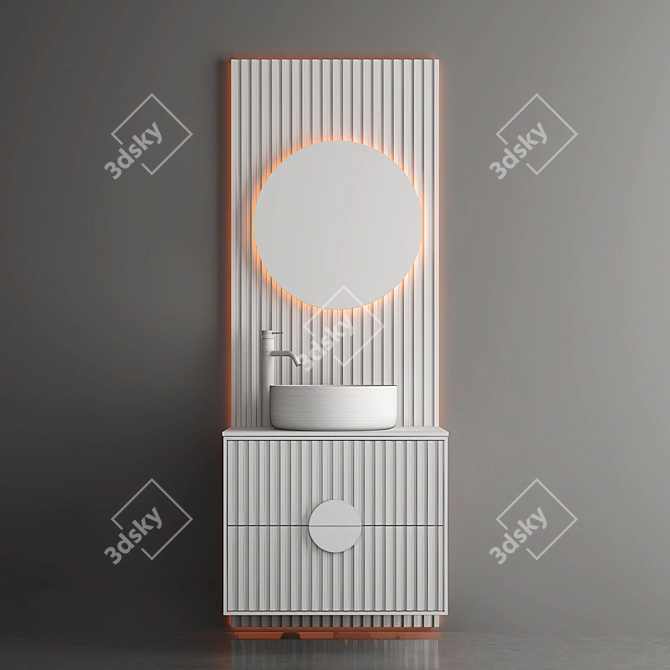 Contemporary Bathroom Storage | 750mm Width 3D model image 5