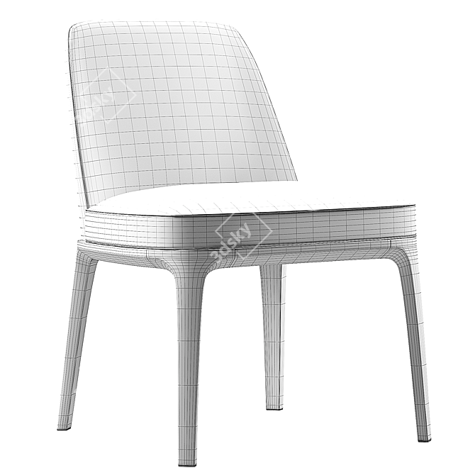 Stylish Poliform Sophie Chair 3D model image 5