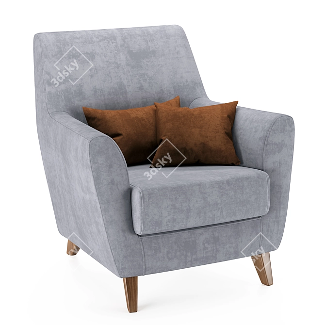 Newbury Upholstered Armchair 3D model image 1