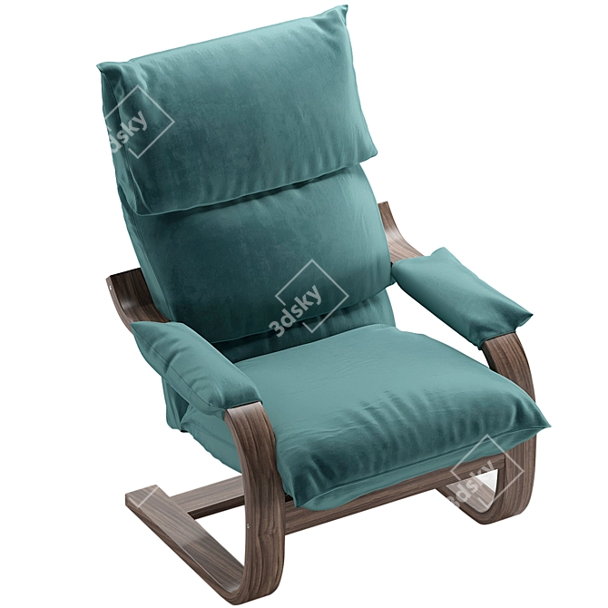 Onega Chair: Lightweight and Adjustable Backrest 3D model image 2