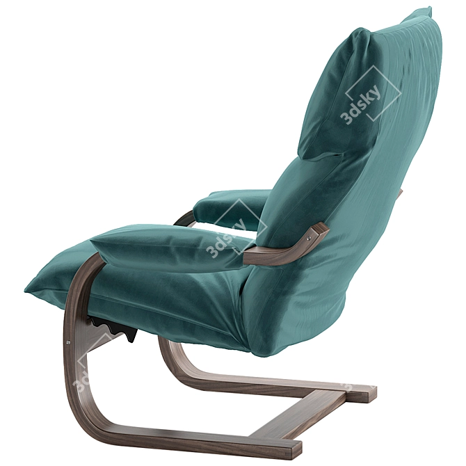 Onega Chair: Lightweight and Adjustable Backrest 3D model image 4