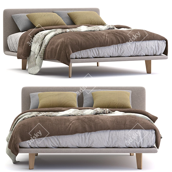 Filo Bed: A Stylish Creation by Pianca 3D model image 3