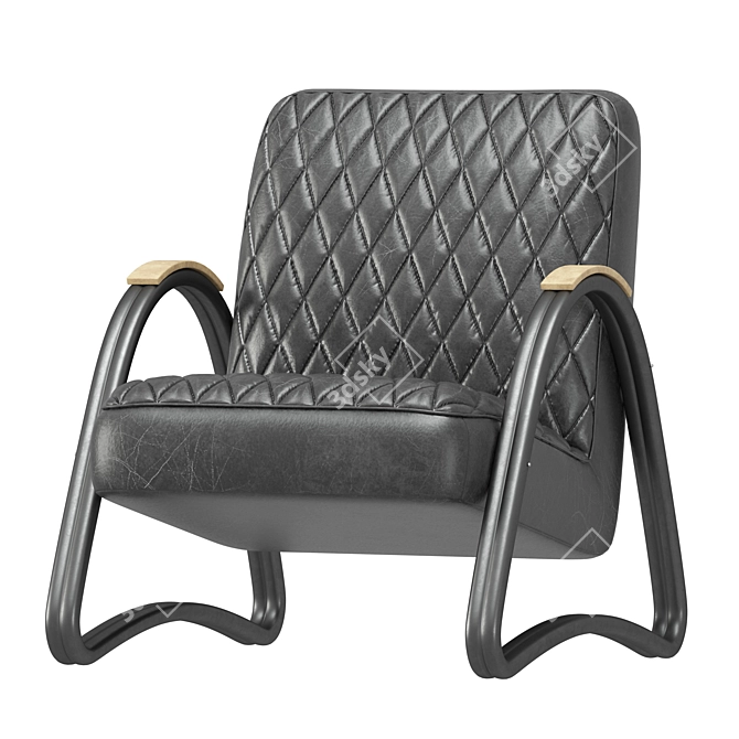 Modern Industrial Armchair 3D model image 3