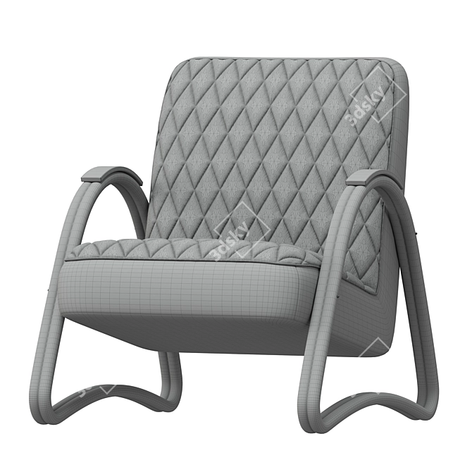 Modern Industrial Armchair 3D model image 4