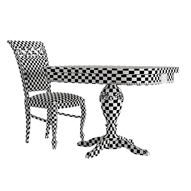 Caesar 2 Classic Dining Set 3D model image 4