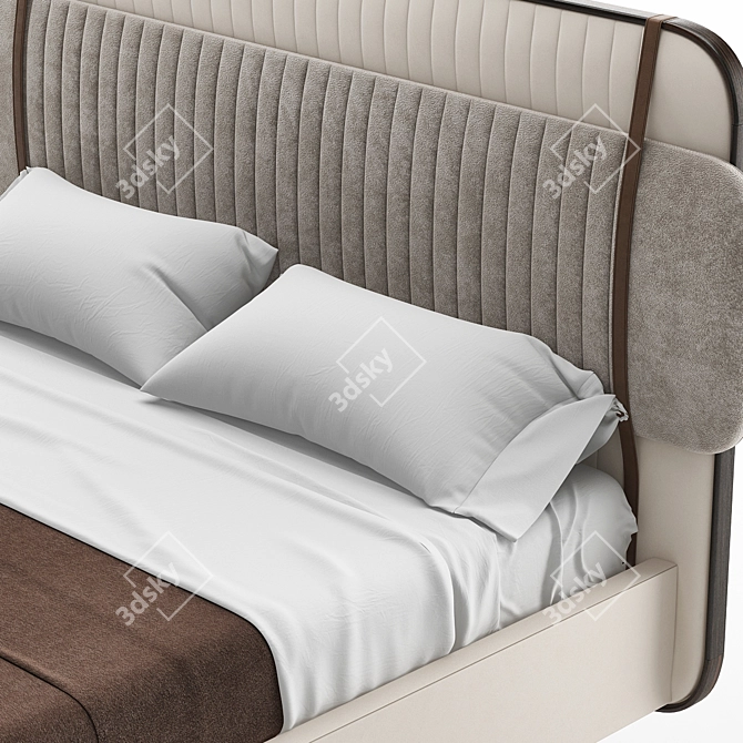 Contemporary Bed Scott: Elegant Style & Modern Comfort 3D model image 1