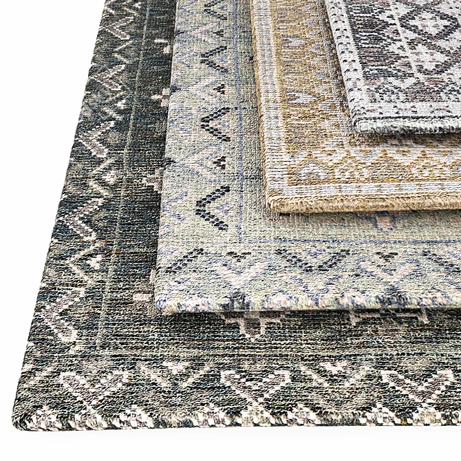 Elegant Almeria Rug 3D model image 2