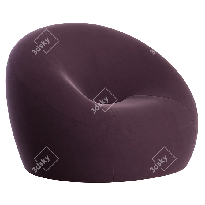 Sleek C Club Chair: Stylish and Comfortable 3D model image 1