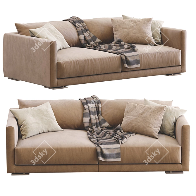 Elegant Bristol Sofa by Poliform 3D model image 2