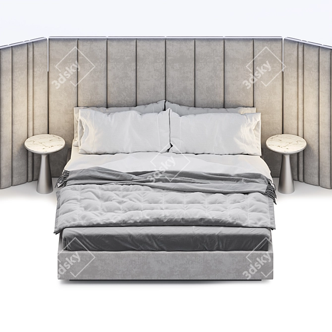 GALLOTTI & RADICE Yuki Bed - Elegant and Modern Design 3D model image 4