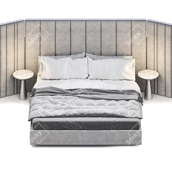 GALLOTTI & RADICE Yuki Bed - Elegant and Modern Design 3D model image 9