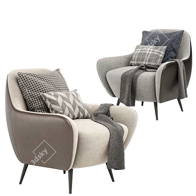 Nido Armchair: Ultimate Comfort and Style 3D model image 3