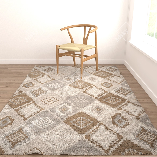 Versatile Set of 6 Rugs 3D model image 2