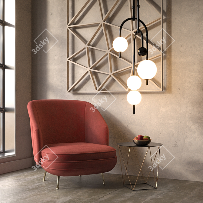 Stylish Tonder Design Lamps 3D model image 3