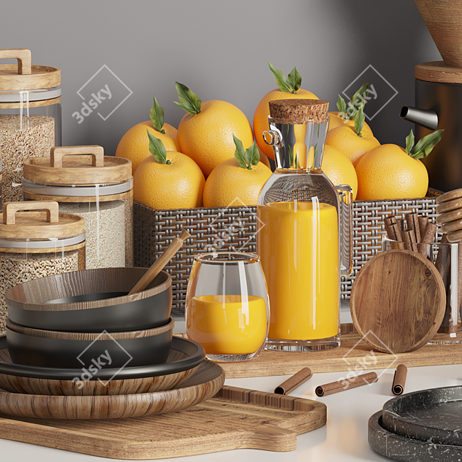 Modern Kitchen Essentials 3D model image 5