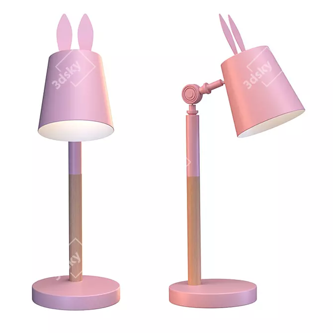 Scandi Bunny Table Lamp 3D model image 3