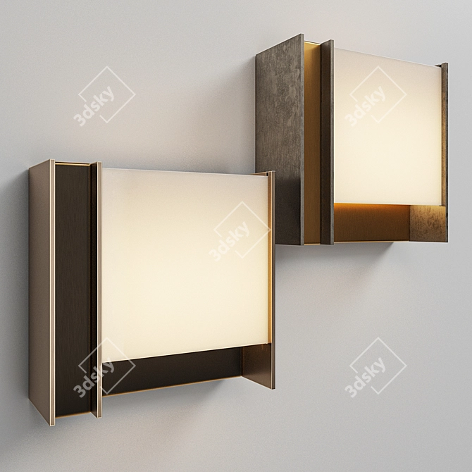 Venicem Glam Wall Lamp - Elegant Lighting Solution 3D model image 1