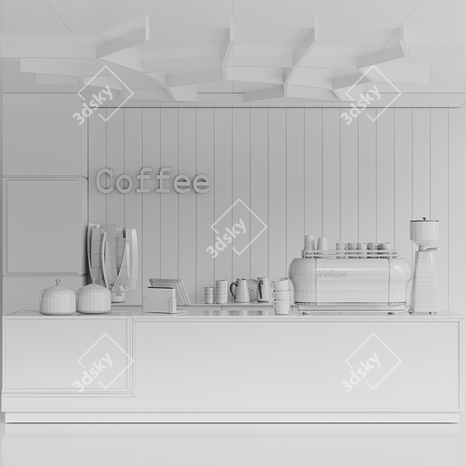 Caffeine Haven: Coffee, Chocolate, Cake 3D model image 2