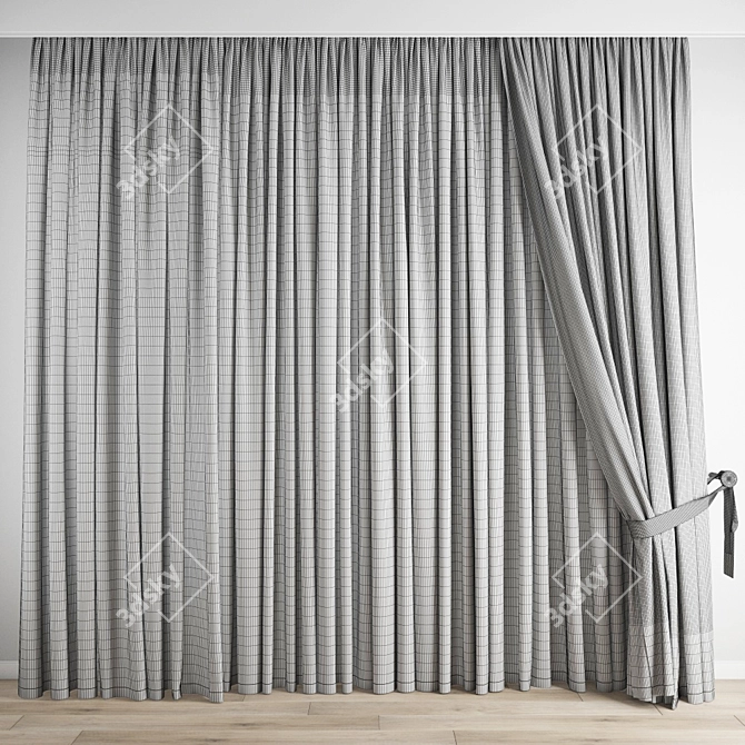 Premium Curtain Model Set 3D model image 5