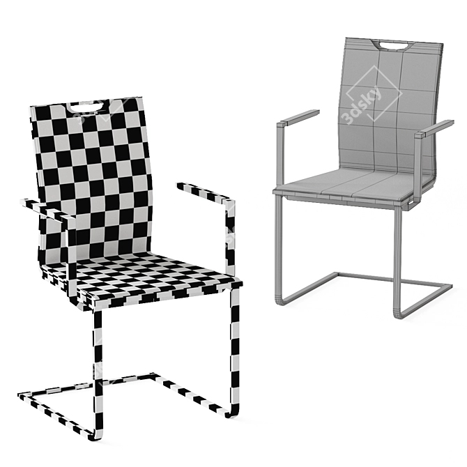 Gwinner Lena Chair: Stylish and Comfortable Seating Option 3D model image 3