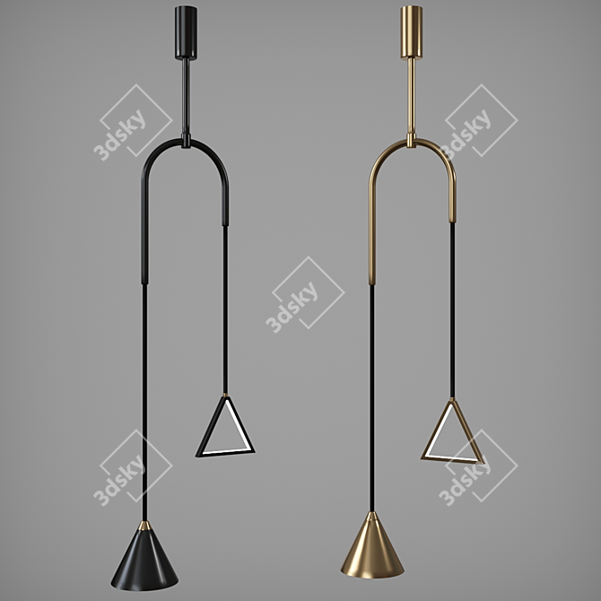 Stylish Fergus Design Lamps 3D model image 2