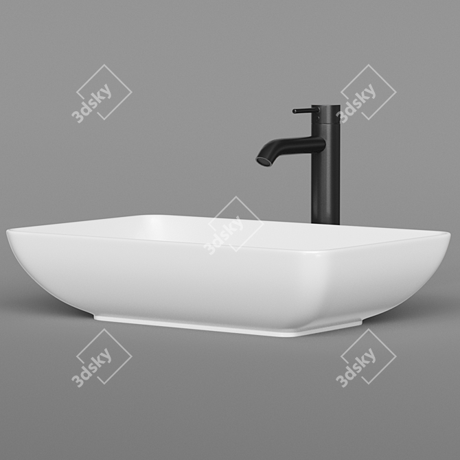 Sleek Rectangular Sink: TAI TAL001 3D model image 3