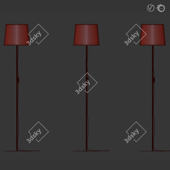 Modern Floor Lamp with Soft Lighting - Ikea Barlast 3D model image 2