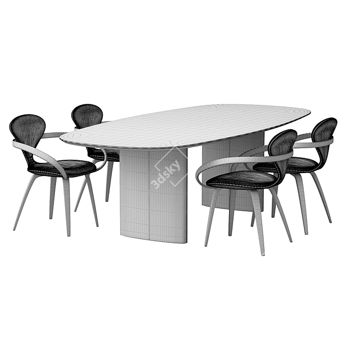 Apriori ST4 Rectangular Table 3D model image 4