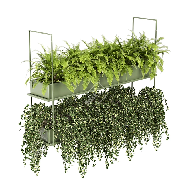 Metal Box Hanging Plants 3D model image 3