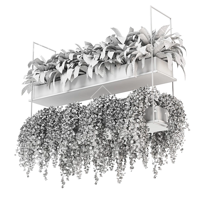 Metal Box Hanging Plants 3D model image 7