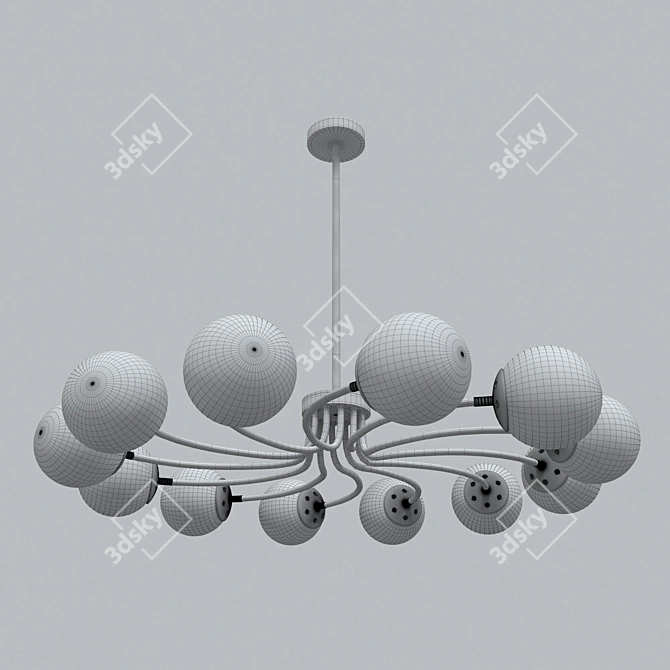 Teola Pendant Chandelier: Stylish Illumination for Modern Living 3D model image 2
