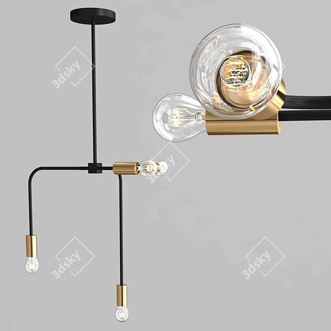 Minimalist Chandelier: ODDER 3D model image 1