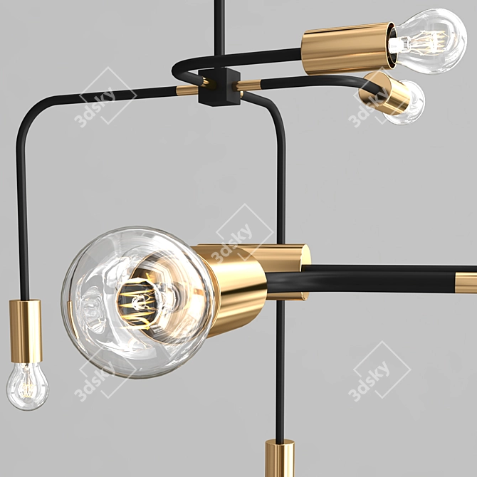 Minimalist Chandelier: ODDER 3D model image 2