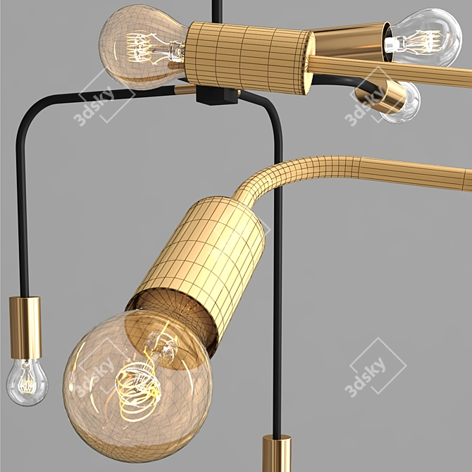 Minimalist Chandelier: ODDER 3D model image 3