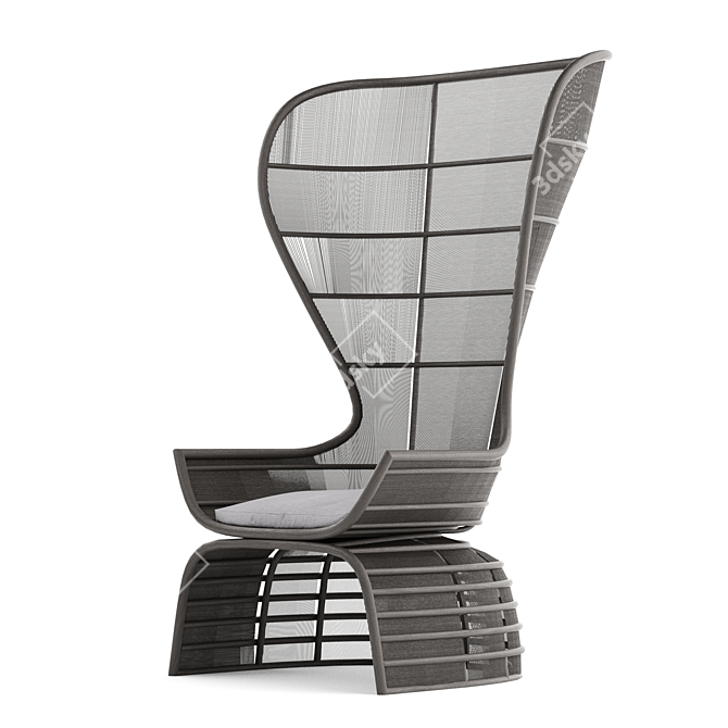 Elegant Crinoline Armchair by B&B Italia 3D model image 3