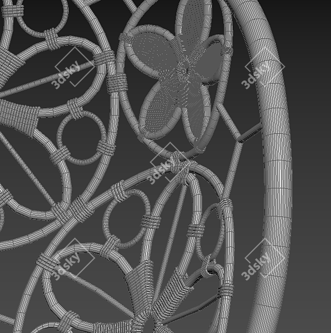 Elegant Crinoline Armchair by B&B Italia 3D model image 4