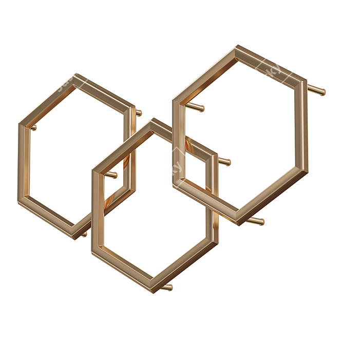 Hexagonal Poly PL Pendant 3D model image 1