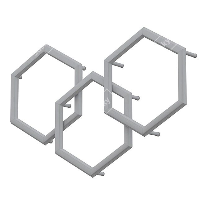 Hexagonal Poly PL Pendant 3D model image 2