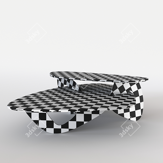 Elegant Tama Marble Coffee Table 3D model image 3