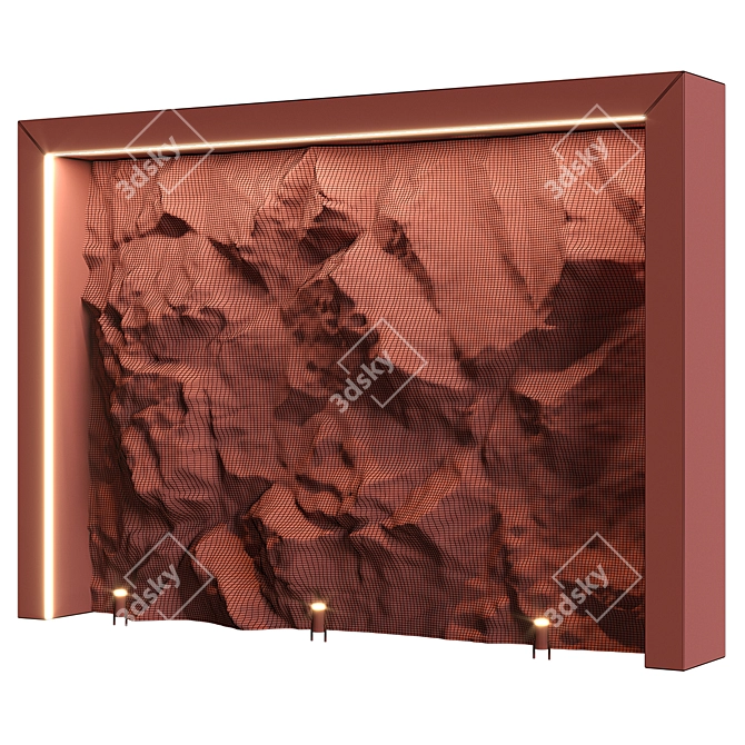 Versatile Stone Wall Panel 3D model image 5