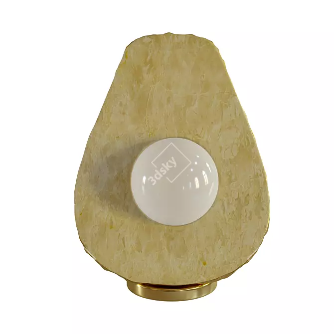 Avocado Ceramic Table Lamp - Modern Pop Art Design 3D model image 2