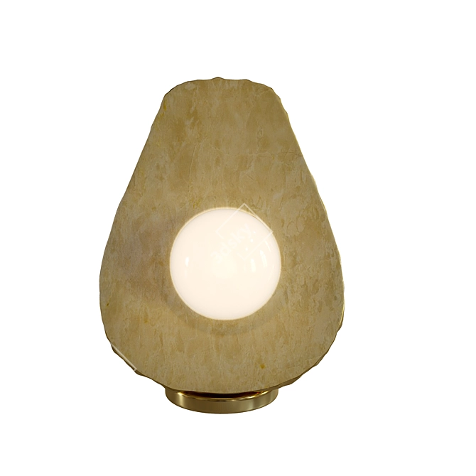 Avocado Ceramic Table Lamp - Modern Pop Art Design 3D model image 4