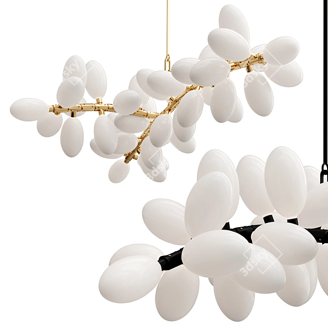 Regal Glow: 37-Bulb Kingdom Chandelier 3D model image 1