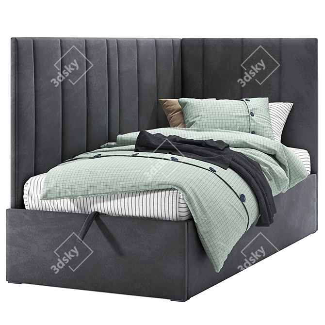 Sophie Soft Ottoman Bed - 200x90 3D model image 2