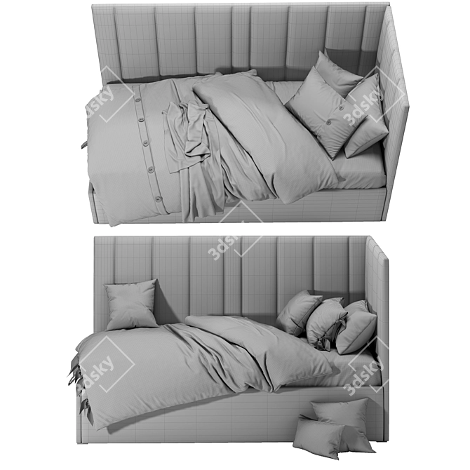 Sophie Soft Ottoman Bed - 200x90 3D model image 7
