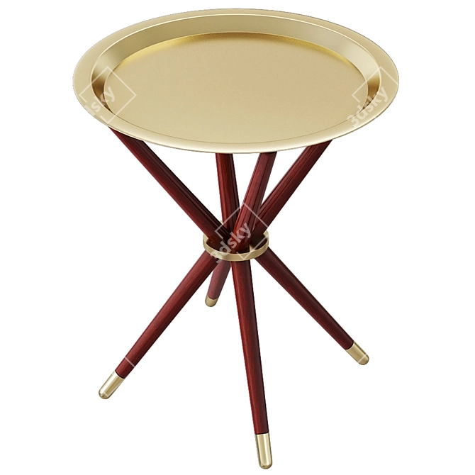 Seattle Side Table: Polished Elegance in D37.5cm x H45cm 3D model image 1