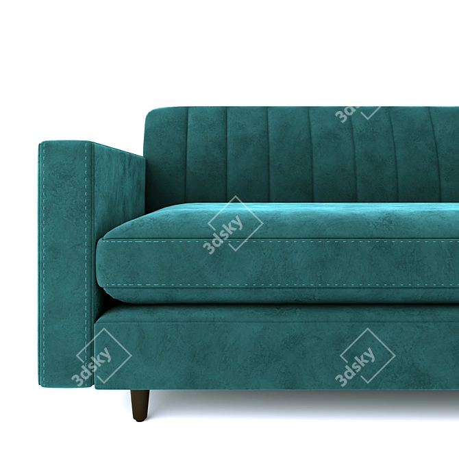 Luxurious Green Velvet Primavera Sofa 3D model image 3